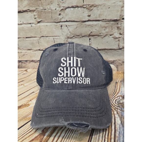 Unbranded Accessories - Funny Womens Distressed Hat Adjustable Blue NWoT